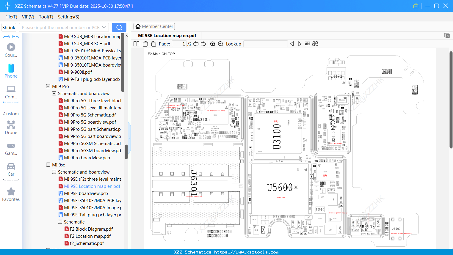 Xiaomi MI 9SE Location Map En